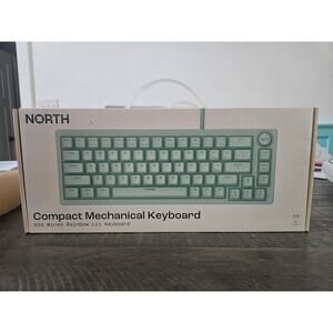 NEW NORTH Compact Mechanical Keyboard 65% Wired Rainbow Lit Keyboard Mint Green